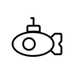 Periscope submarine icon vector. Thin line sign. Isolated contour symbol illustration