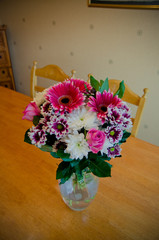 Flowers in Florist Shop with bouquets, potted plants and garden accessories