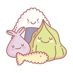 sushi rice wasabi fish menu restaurant food cute