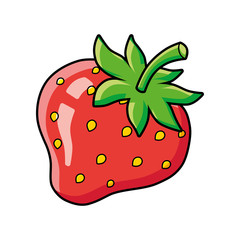 Obraz premium Strawberry vector isolated