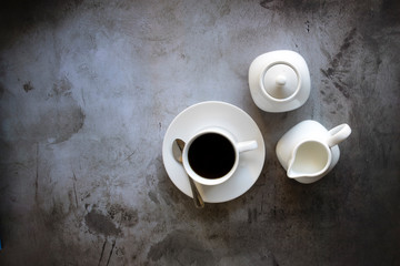 Cup of Coffee with Cream and Sugar