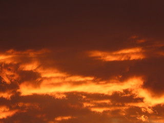 Dramatic red sunset