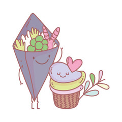 cupcake and salad menu restaurant food cute