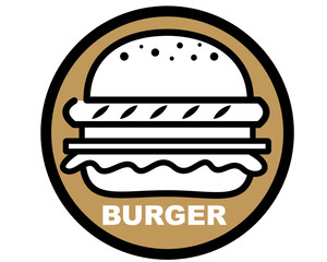 hamburger, cheeseburger vector icon and logo. EPS