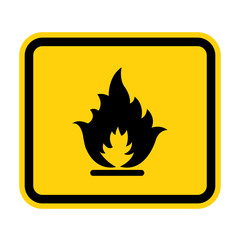 Beware Flammable Gas Symbol Isolate On White Background,Vector Illustration EPS.10