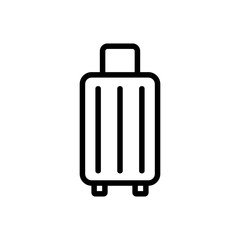 baggage icon vector. Thin line sign. Isolated contour symbol illustration