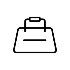 Suitcase luggage icon vector. Thin line sign. Isolated contour symbol illustration