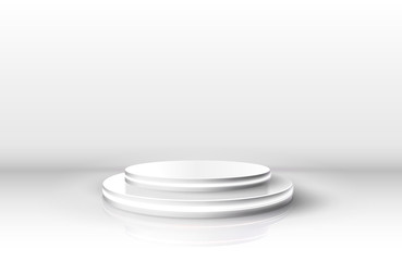 White winners podium for business concepts, Podium object