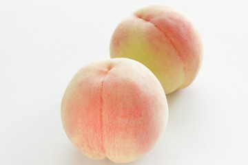 Japanese Peach on cloth with copy space