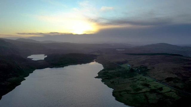 Flying above Lough EA between Ballybofey and Glenties in Donegal - Ireland