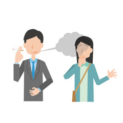 たばこ　男性　会社員　煙　迷惑　女性
