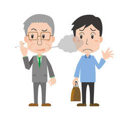 タバコ　高齢者　煙　副流煙　被害　嫌煙　男性