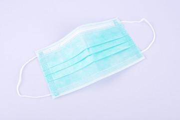 close up Medical and protective face mask Coronavirus isolated on white background