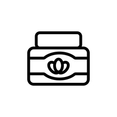 Lavender cream icon vector. Thin line sign. Isolated contour symbol illustration