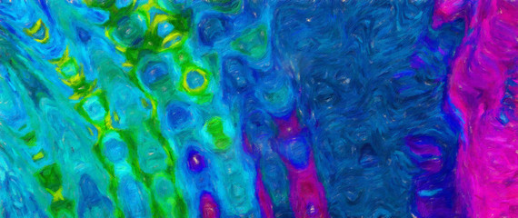 Psychedelic visual art abstract design pattern background, good for decorate banner, flyer, textile and fabric, canvas and paper print, craft hand drawn texture template, surreal form in bright colors