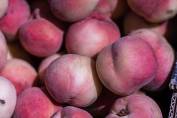 group of fresh peaches background