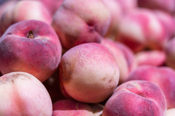 group of fresh peaches background
