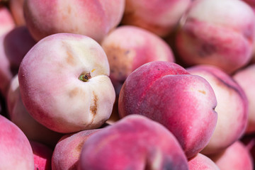 group of fresh peaches background