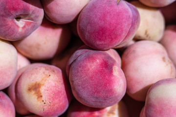 group of fresh peaches background