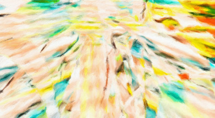 Fototapeta premium Psychedelic visual art abstract design pattern background, good for decorate banner, flyer, textile and fabric, canvas and paper print, craft hand drawn texture template, surreal form in bright colors