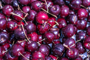 Cherry Background. Sweet organic cherries