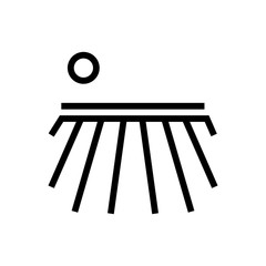 Lavender flower icon vector. Thin line sign. Isolated contour symbol illustration