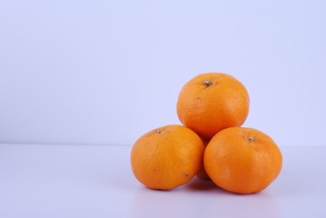 mandarines orange isolated on white background