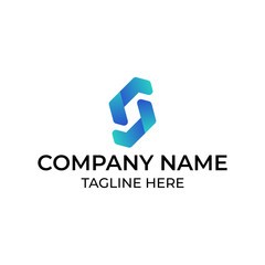 Modern and simple logo design for letter S