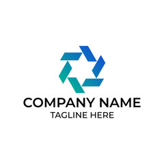 Modern and simple logo design for geometric shape