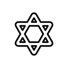 Israel icon vector. Thin line sign. Isolated contour symbol illustration