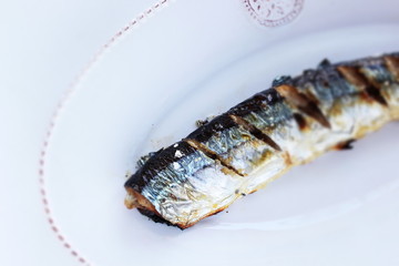 Grilled Pacific saury for Japanese food image