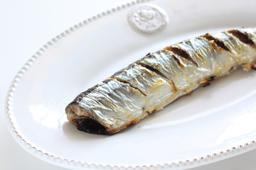 Grilled Pacific saury for Japanese food image