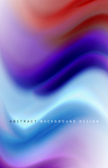 Abstract background - fluid color gradient waves, with dynamic motion line effect. Vector Illustration For Wallpaper, Banner, Background, Card, Book Illustration, landing page