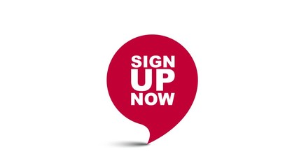 red element video animation sign up now