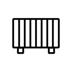 House heater icon vector. Thin line sign. Isolated contour symbol illustration