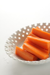 Chopped carrot for healthy food ingredient,