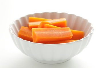 boiled carrot for healthy food ingredient,