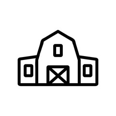 Farm icon vector. Thin line sign. Isolated contour symbol illustration