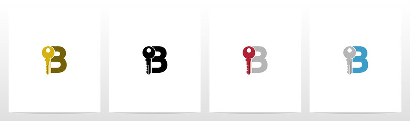 Key On Letter Logo Design B