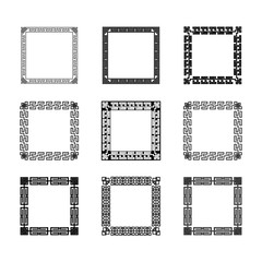 Classic Oriental Chinese Ornament Frame Vintage Border Art Decorative