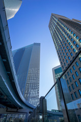 東京　汐留　高層ビル群の風景