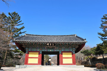 The temple gate dedicated to the Four Devas of Bulguksa temple