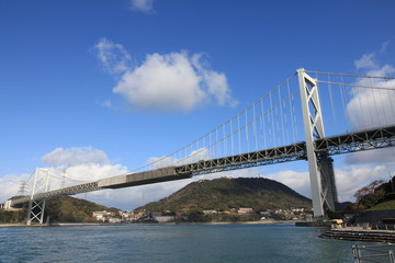 Kanmon Bridge Linking Kyushu and Honshu, Japan