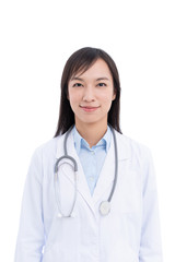 白衣を着た女医