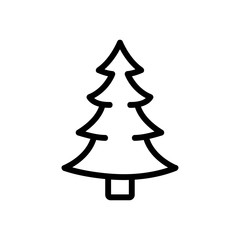 Obraz premium Christmas tree icon vector. Thin line sign. Isolated contour symbol illustration