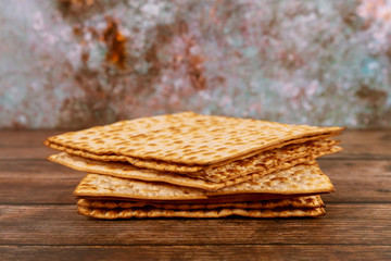 Israeli matzah bread for the Jewish holiday.