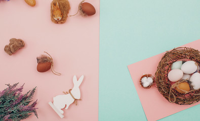 Obraz premium Easter cocnept. Easter decoration background. 