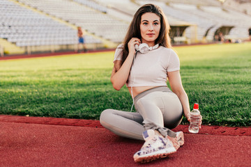 Beautiful young sporty woman.