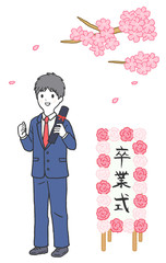 卒業式　男子学生