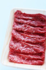 Freshness Japanese marble beef on tray